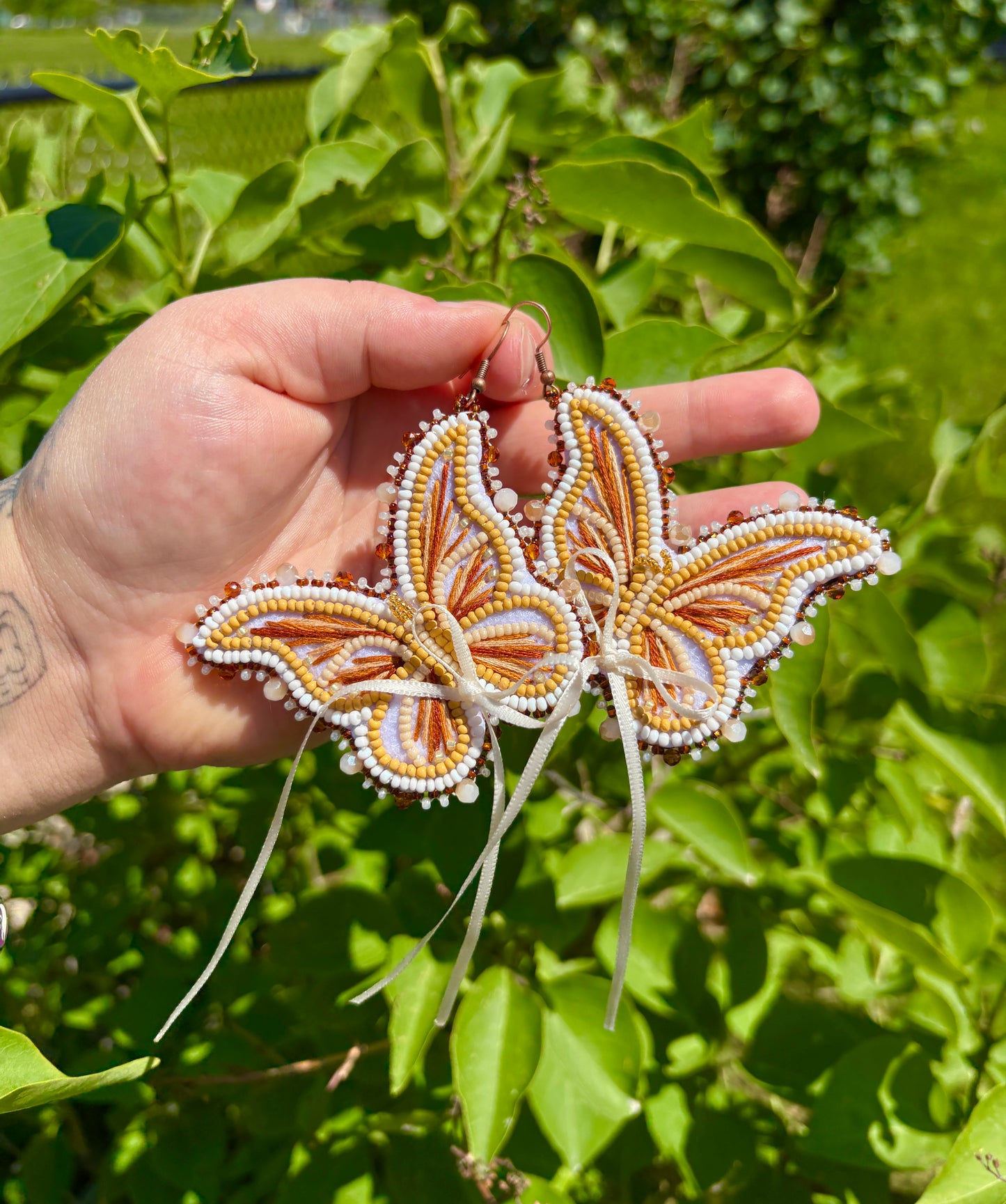 cream butterflies