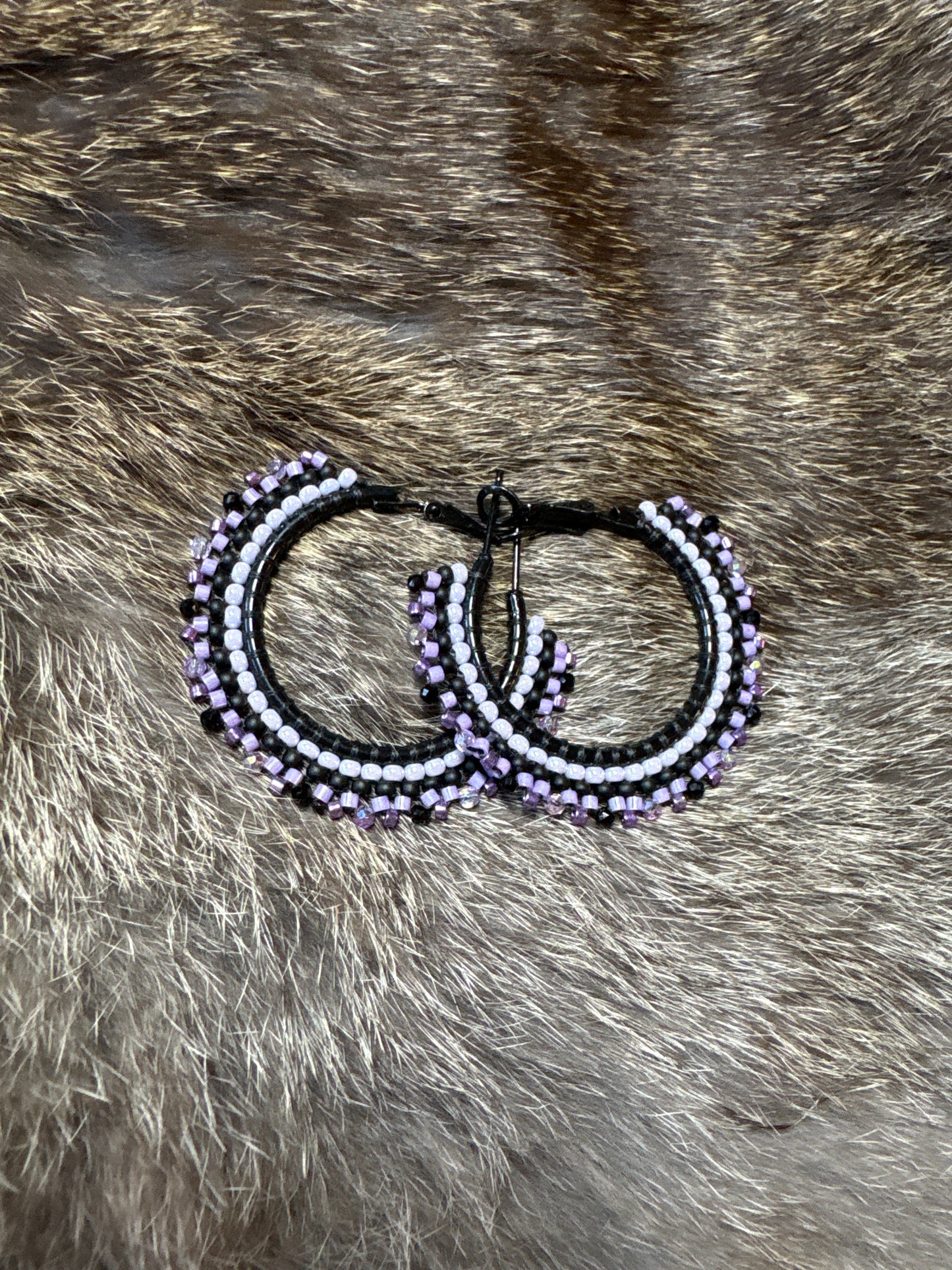 pink + black hoops