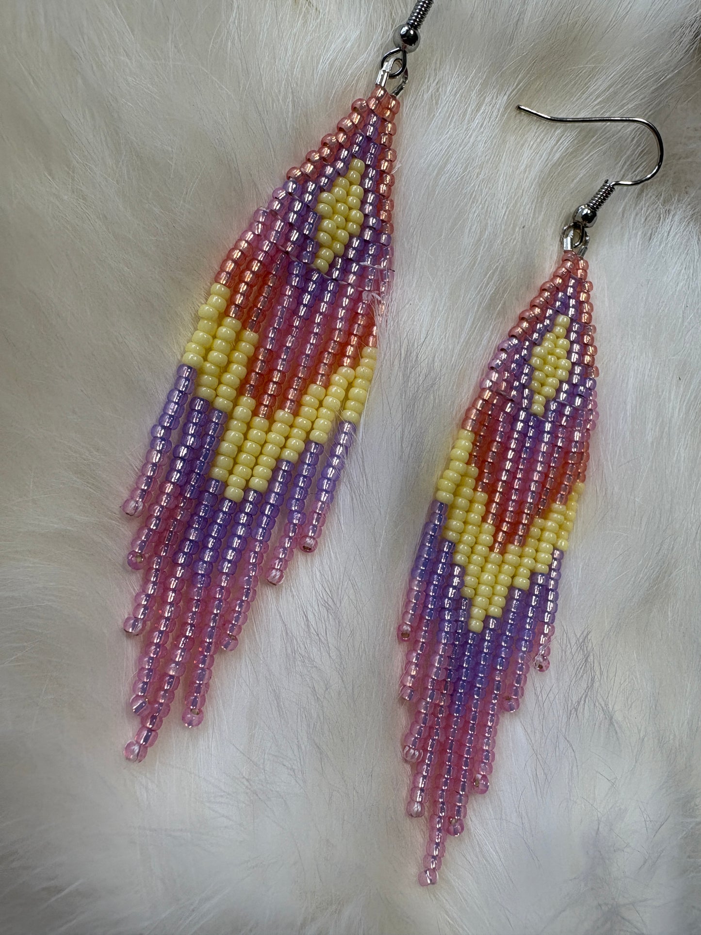 pastel fringe earrings
