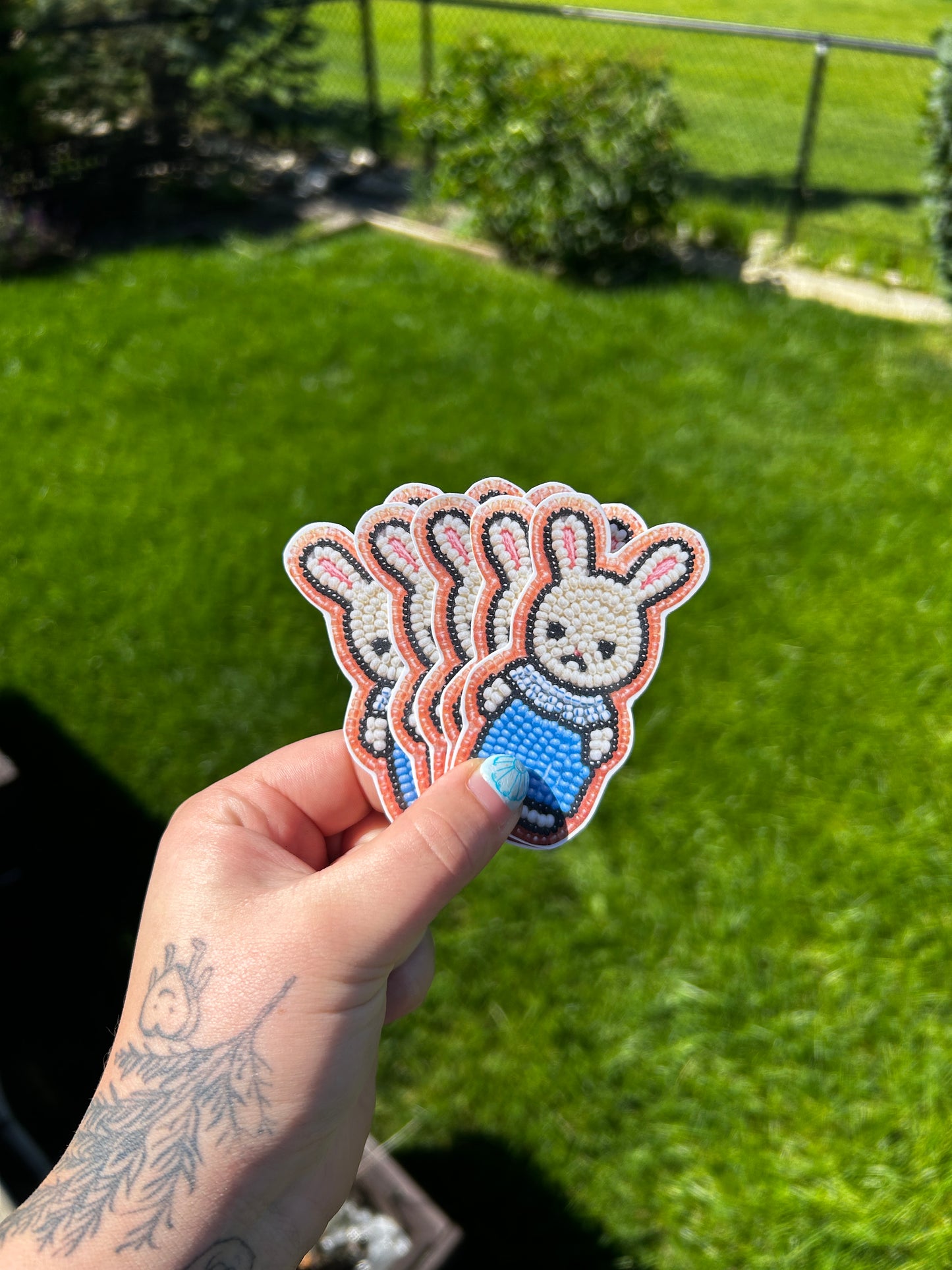 slightly angry calico sticker