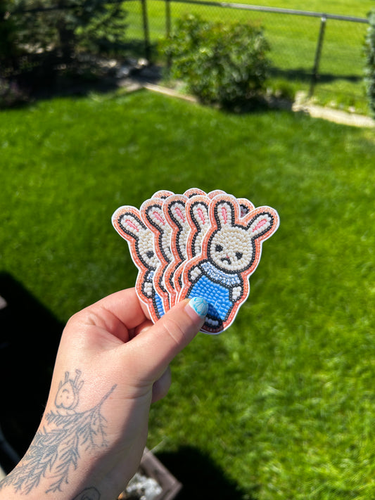 slightly angry calico sticker