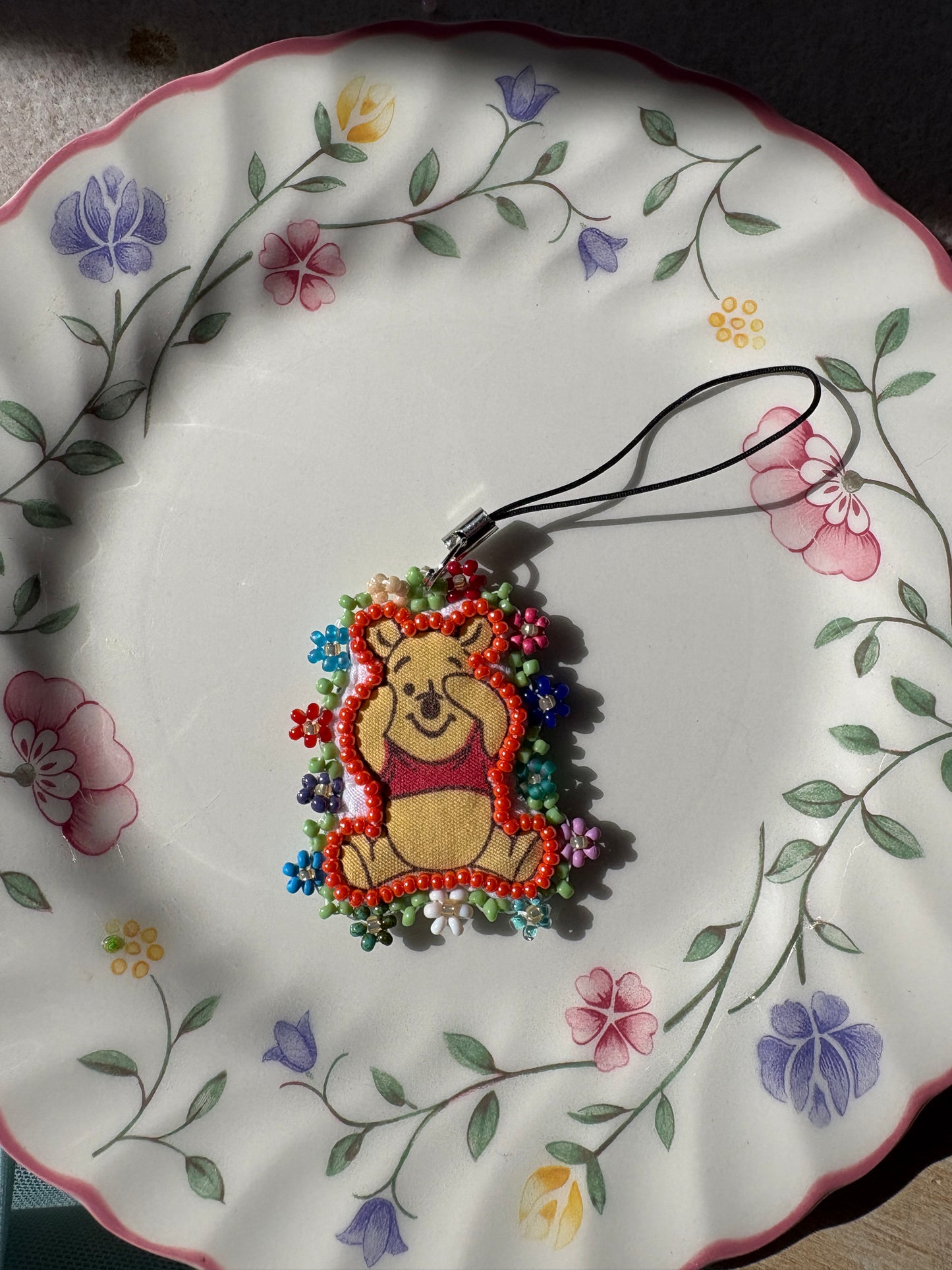 pooh phone charm
