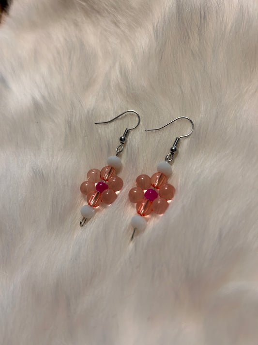 pink flowers - silver