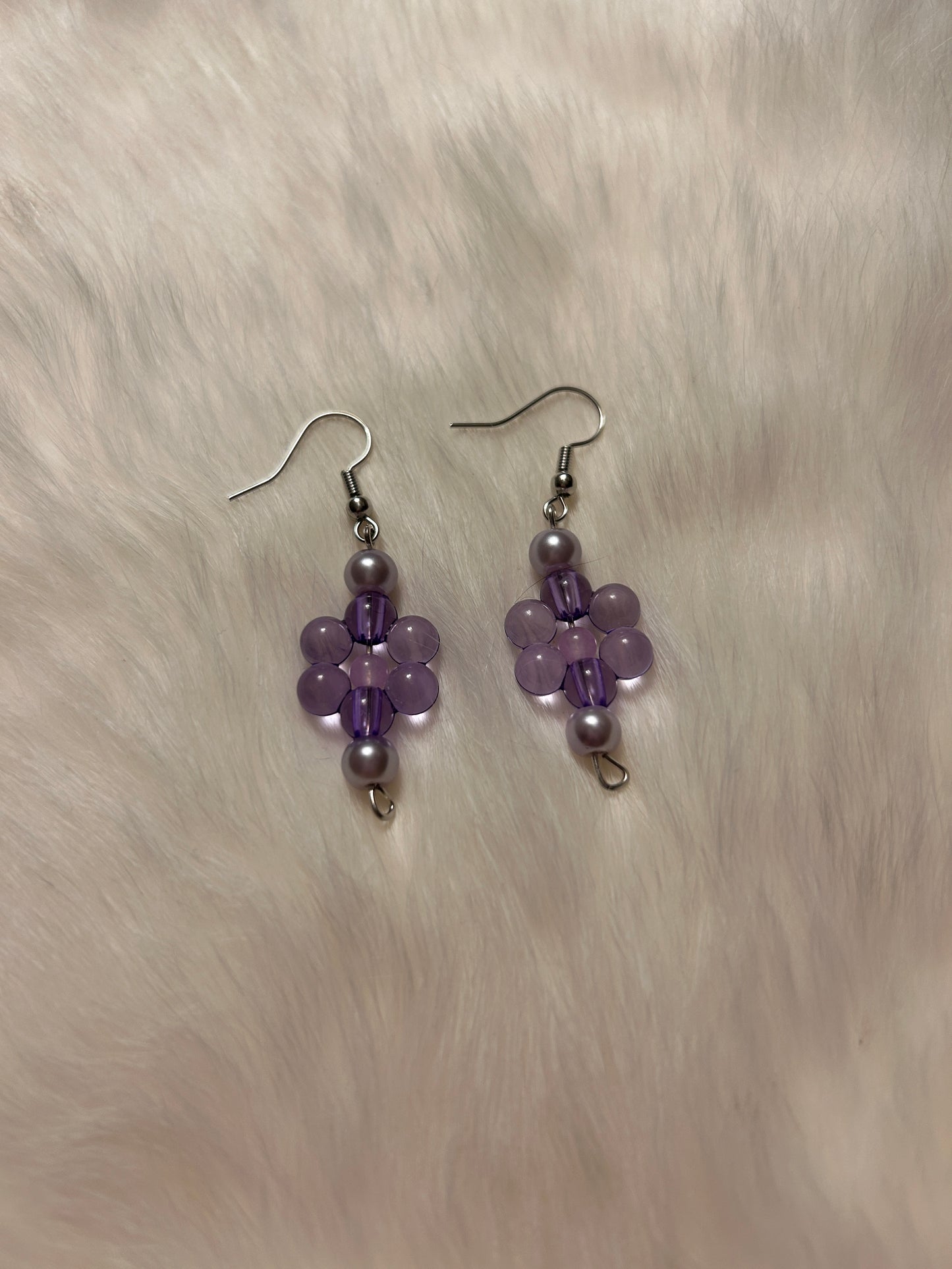 purple flowers - silver