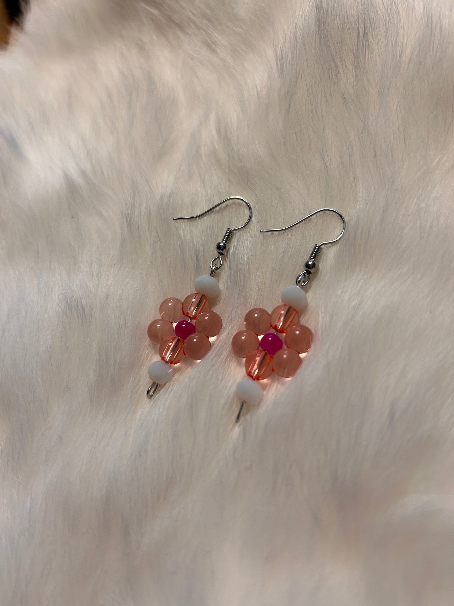 pink flowers - silver