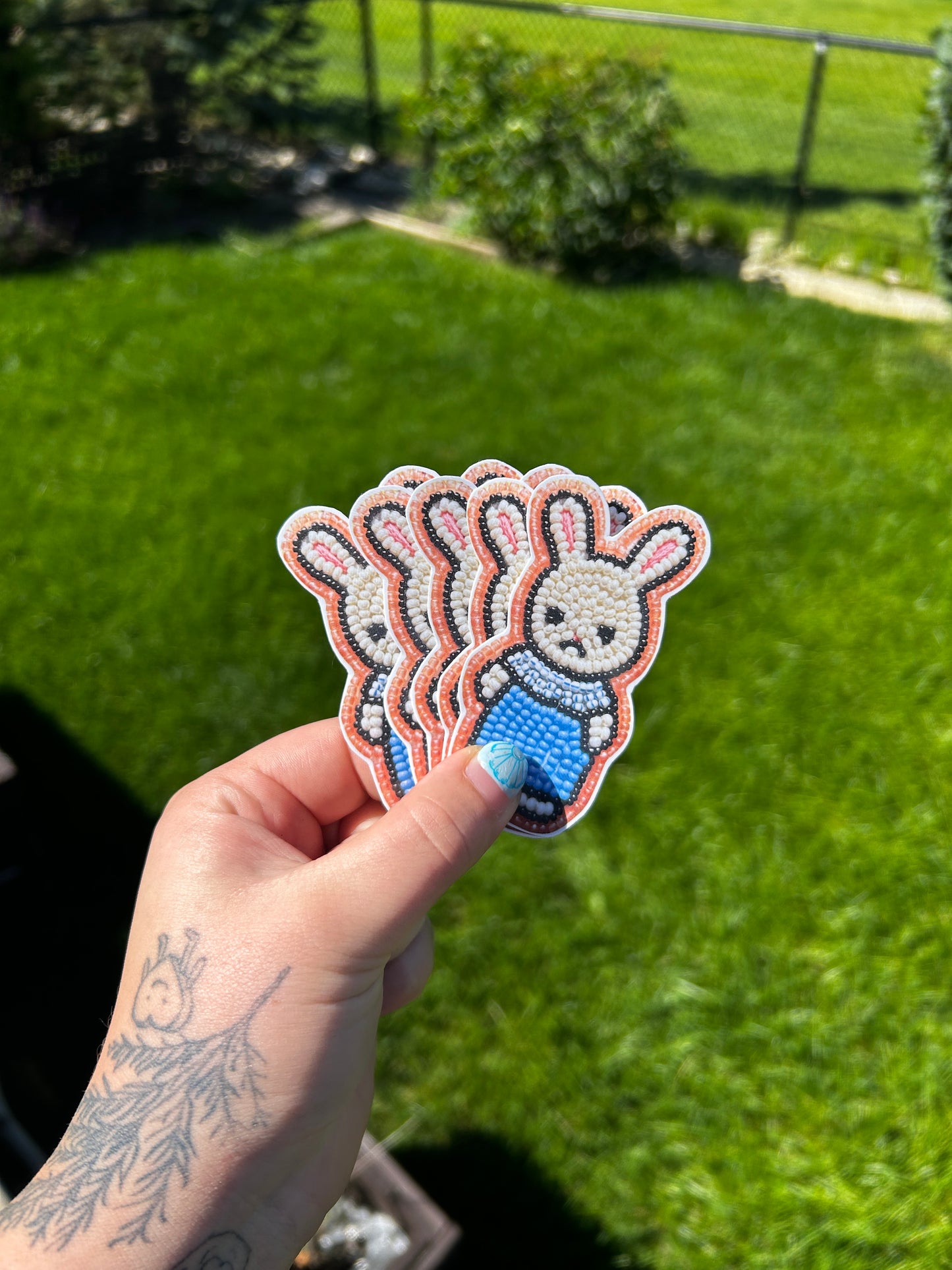 slightly angry calico sticker