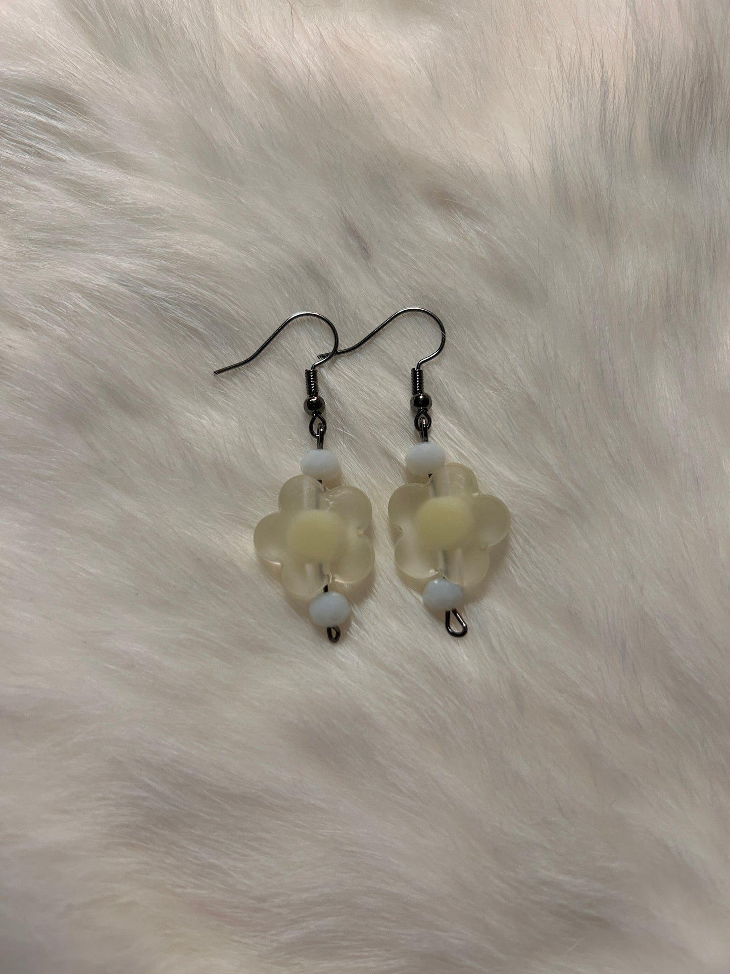 yellow flower earrings
