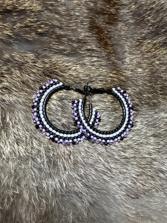 pink + black hoops