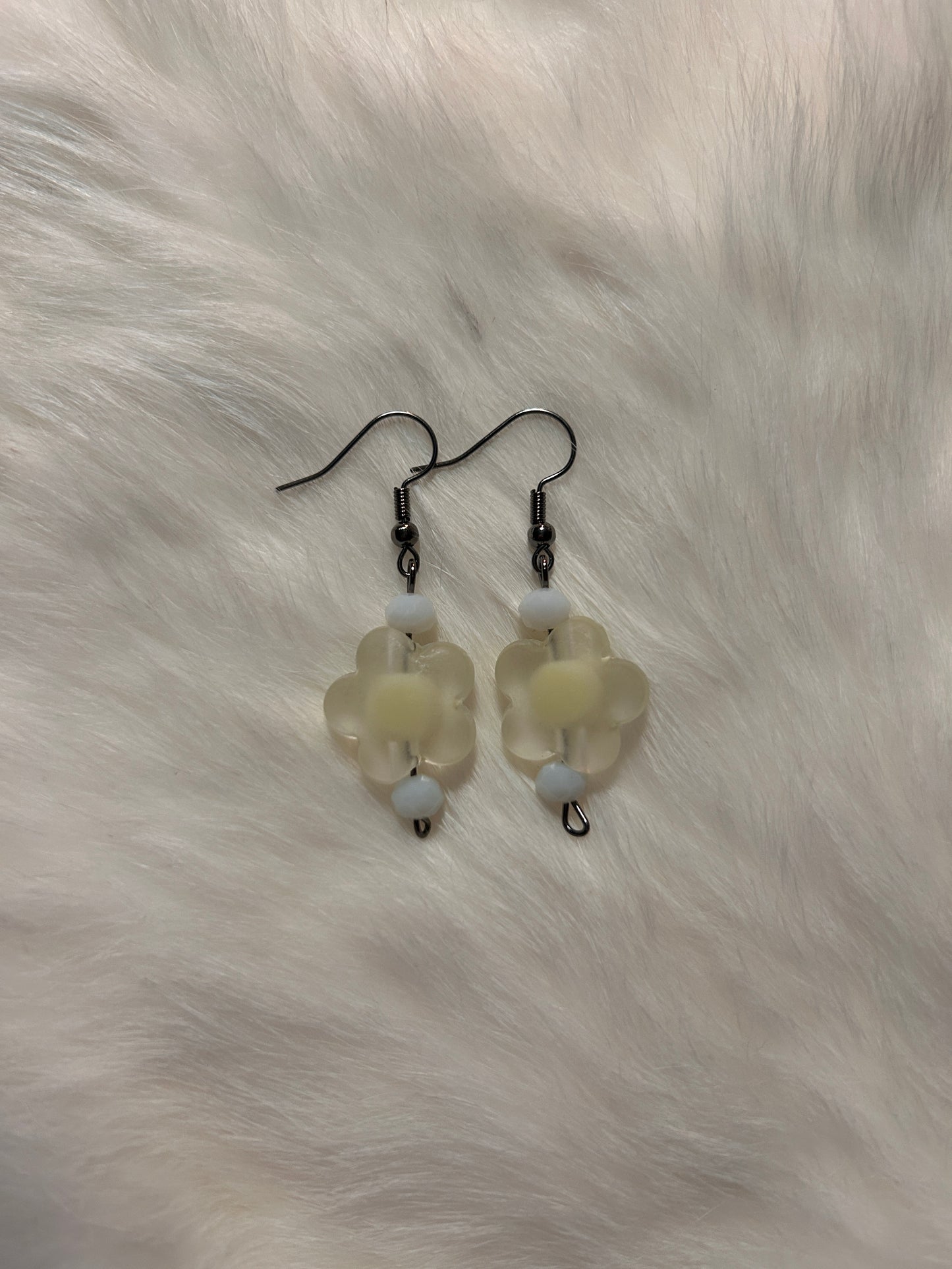 yellow flower earrings