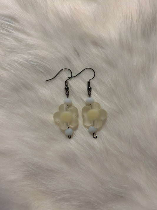 yellow flower earrings