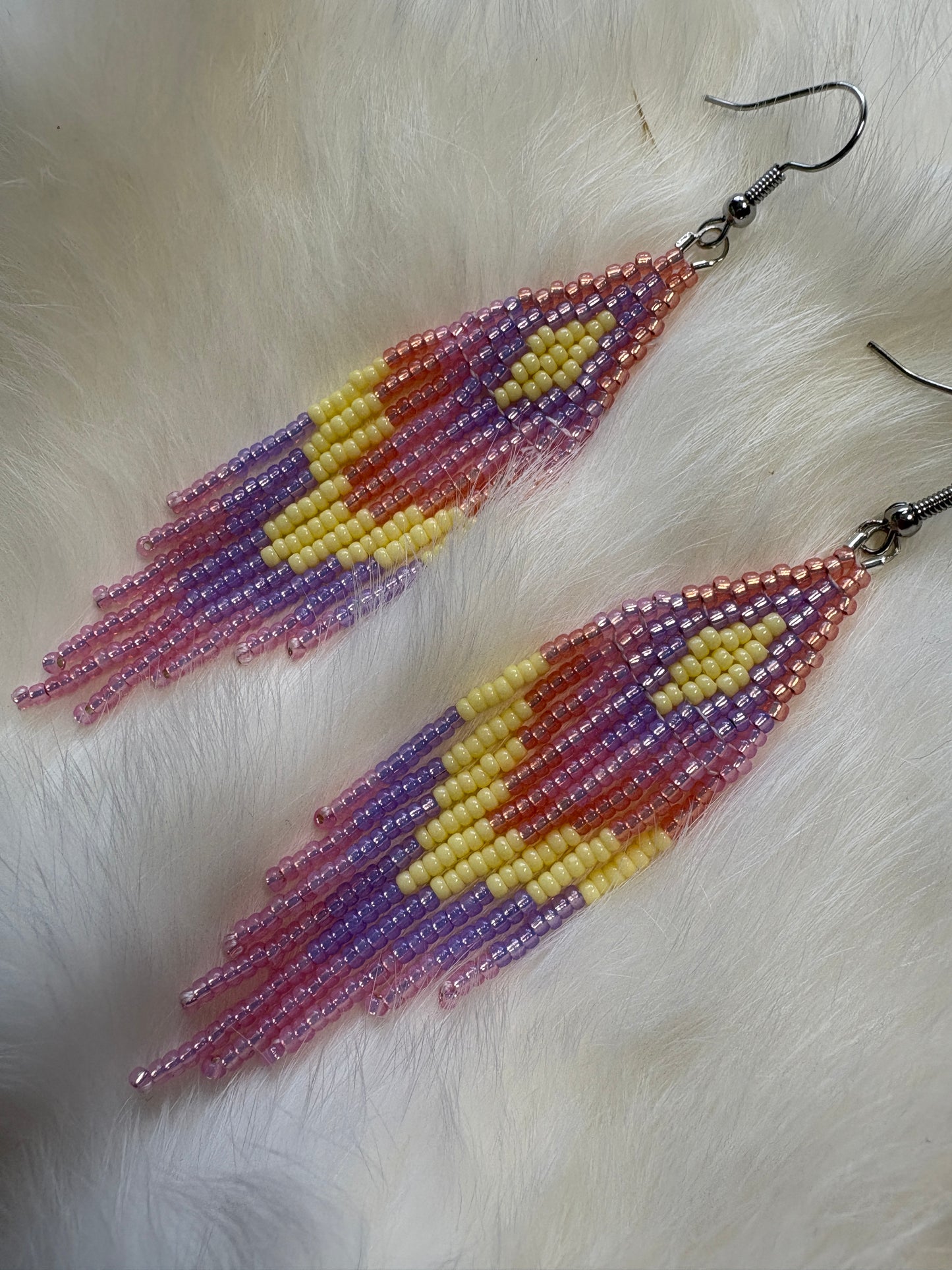 pastel fringe earrings